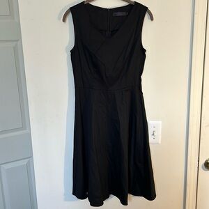 🖤Bridesmay black V neck vintage look tea dress size small